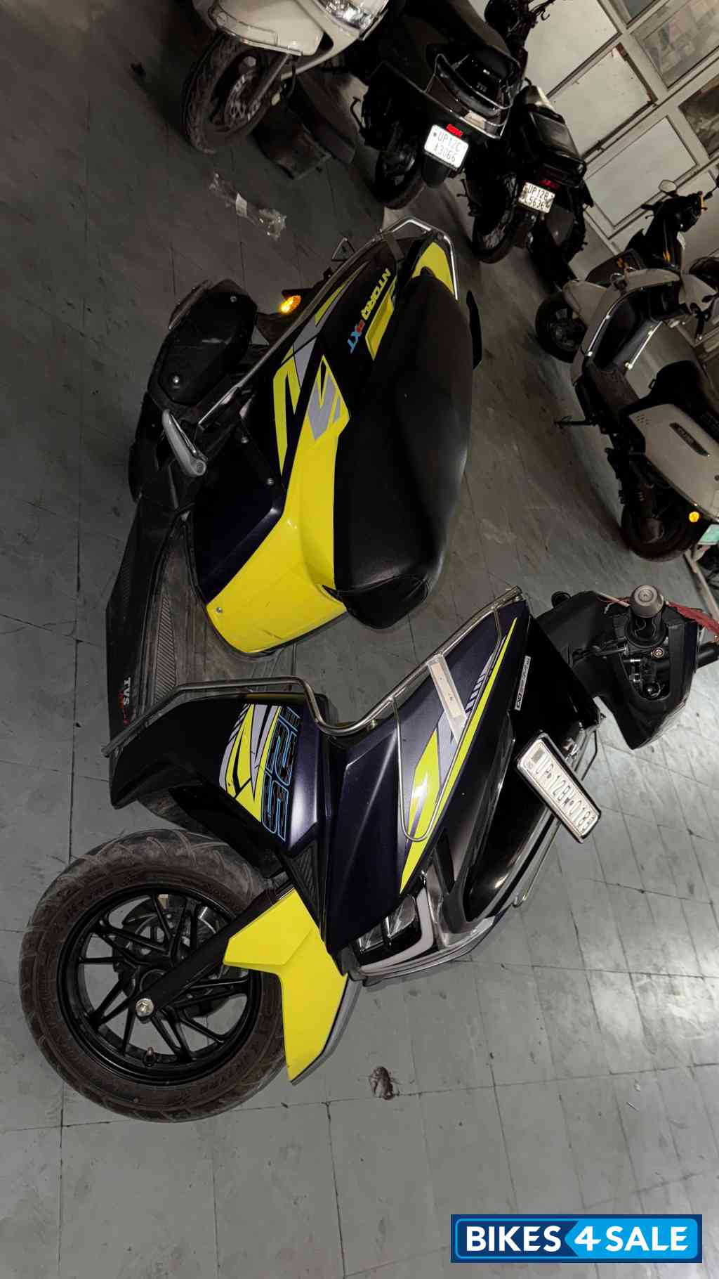 Black And Green TVS NTORQ 125 XT