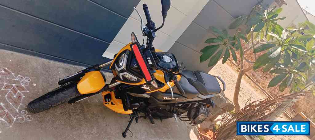 Firey Yellow TVS Raider Split Seat