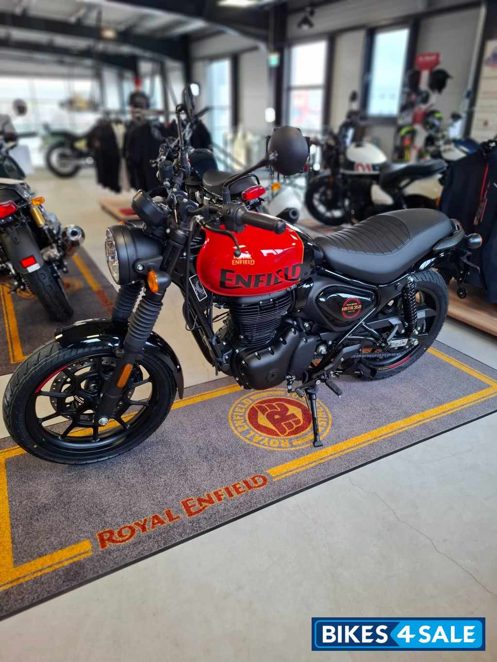 Rebel Red Royal Enfield Hunter 350 Metro