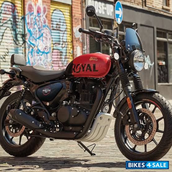 Rebel Red Royal Enfield Hunter 350 Metro