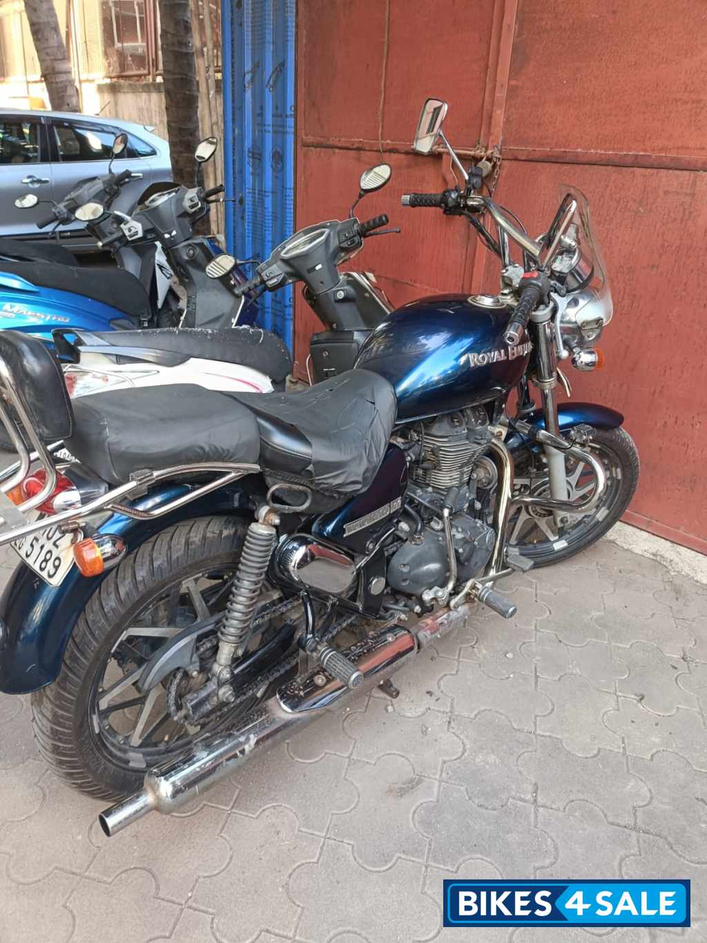 Blue Royal Enfield Thunderbird 500