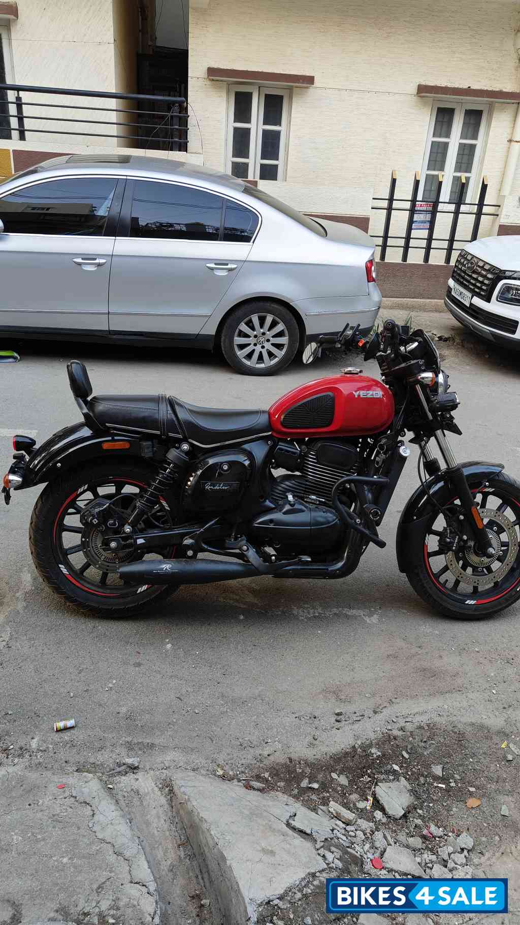 Tornado Red Yezdi Roadster Dark