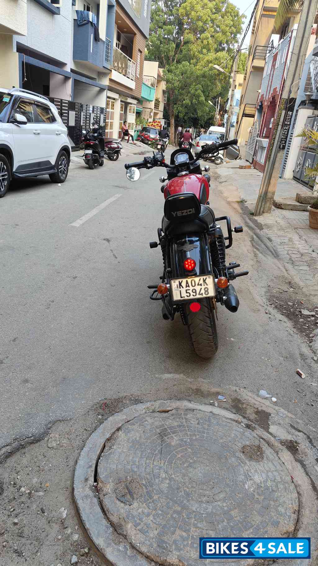 Tornado Red Yezdi Roadster Dark
