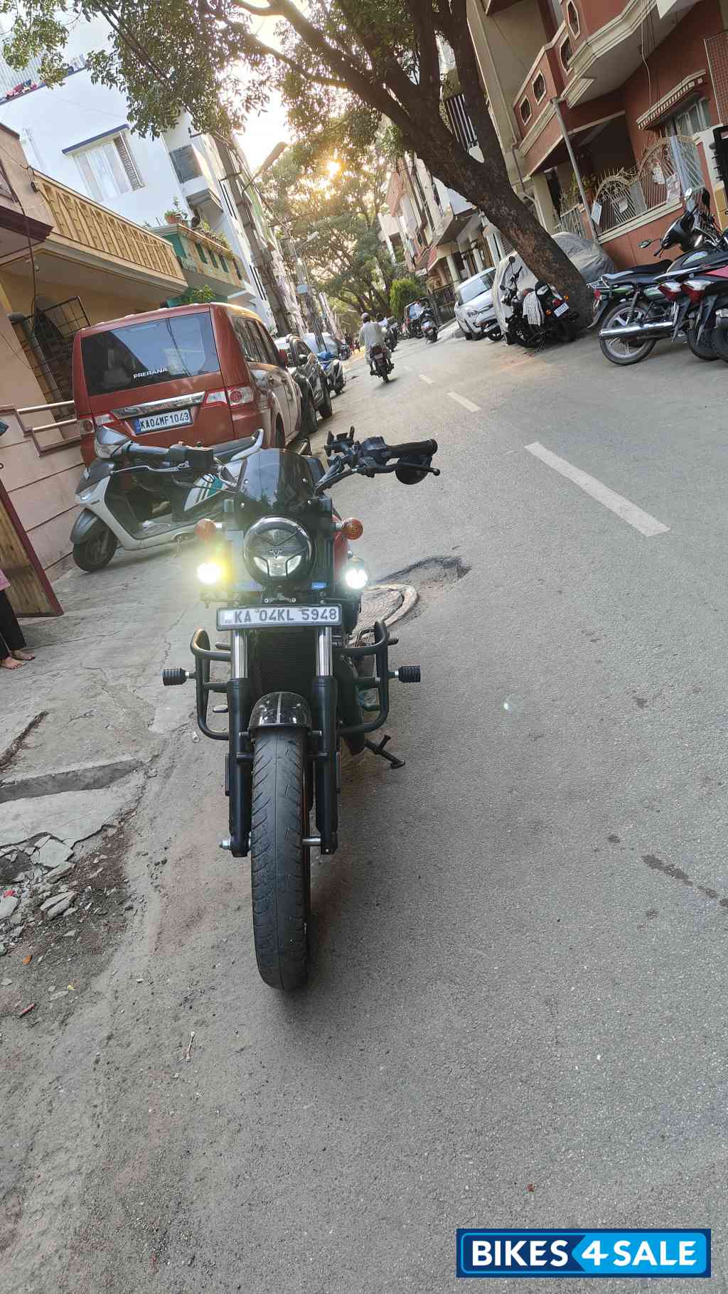 Tornado Red Yezdi Roadster Dark