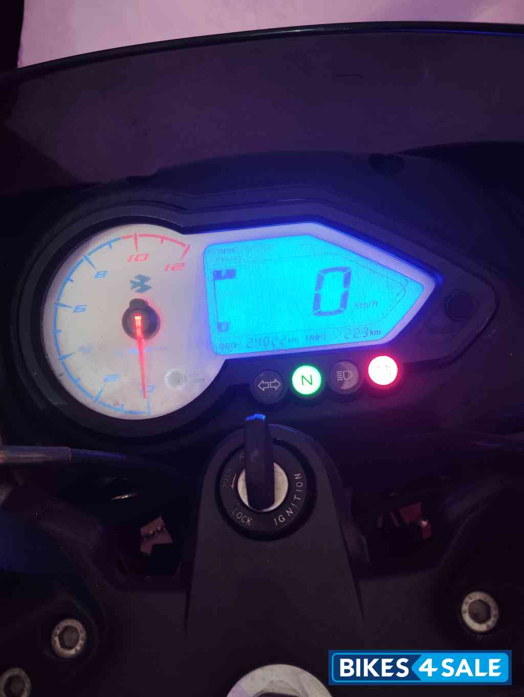 Black & Red Bajaj Pulsar 150 Twin Disc