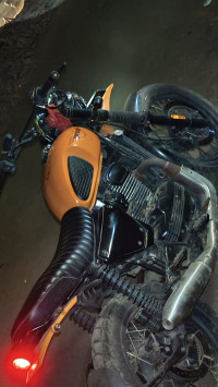 Fire Orange Yezdi Scrambler Single Tone