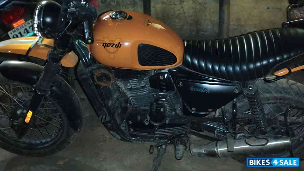 Fire Orange Yezdi Scrambler Single Tone