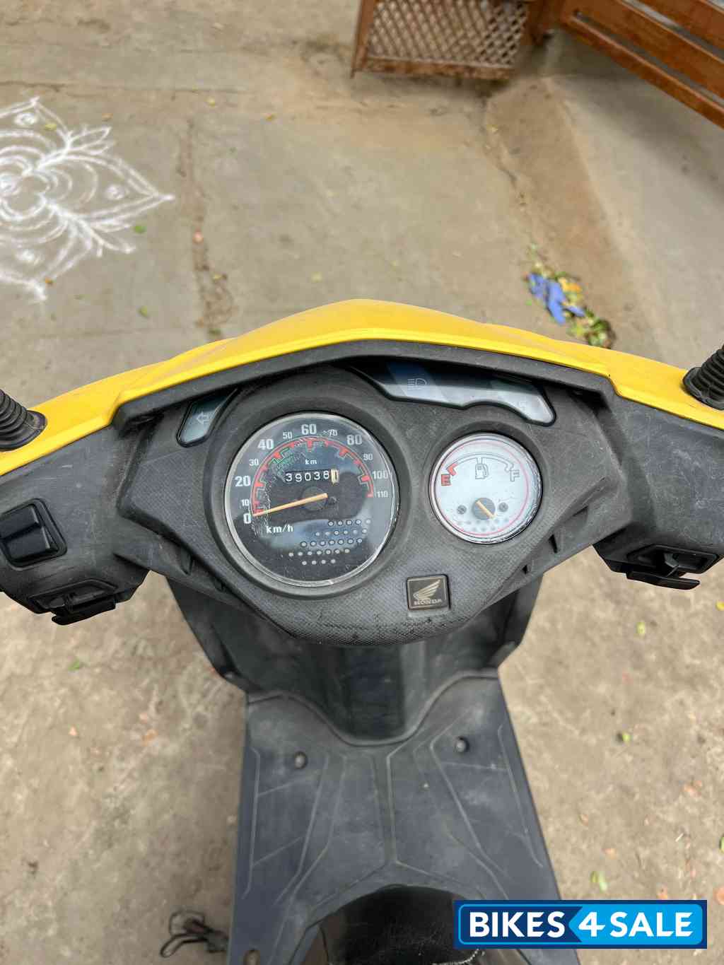 Yellow Honda Dio