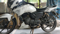 White TVS Apache RTR 180 ABS