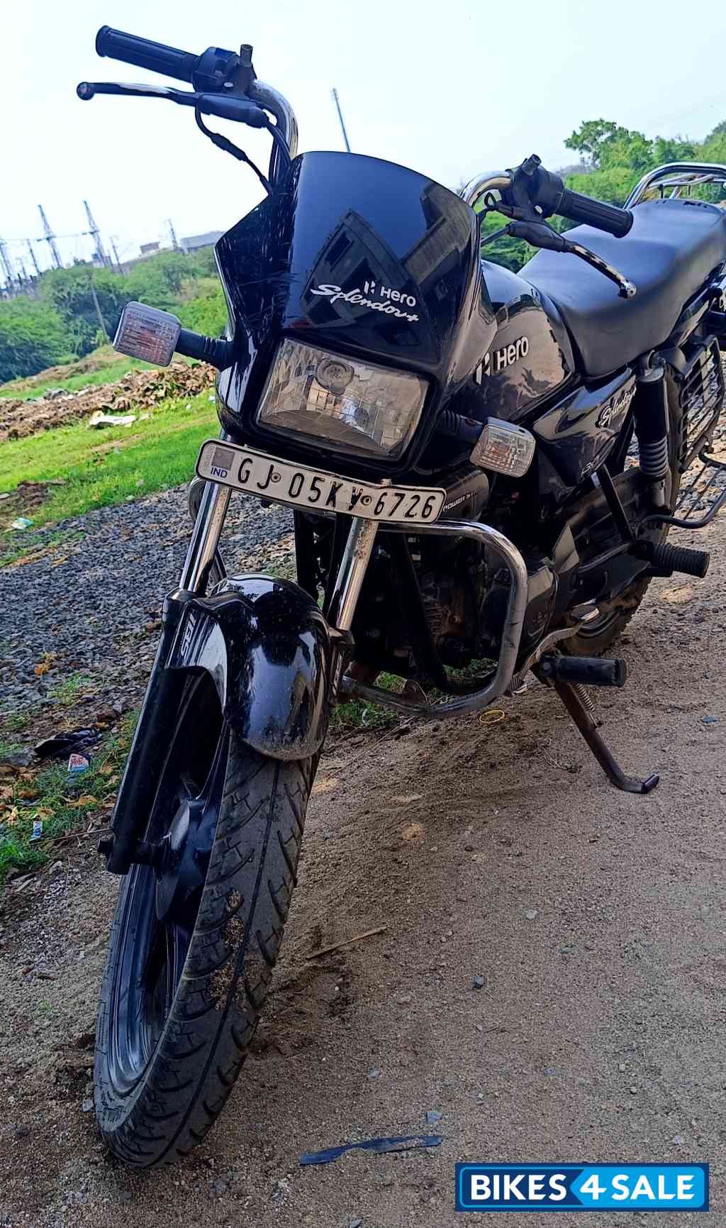 Black Hero Splendor Plus i3s Black and Accent