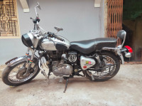Silver Royal Enfield Bullet Electra
