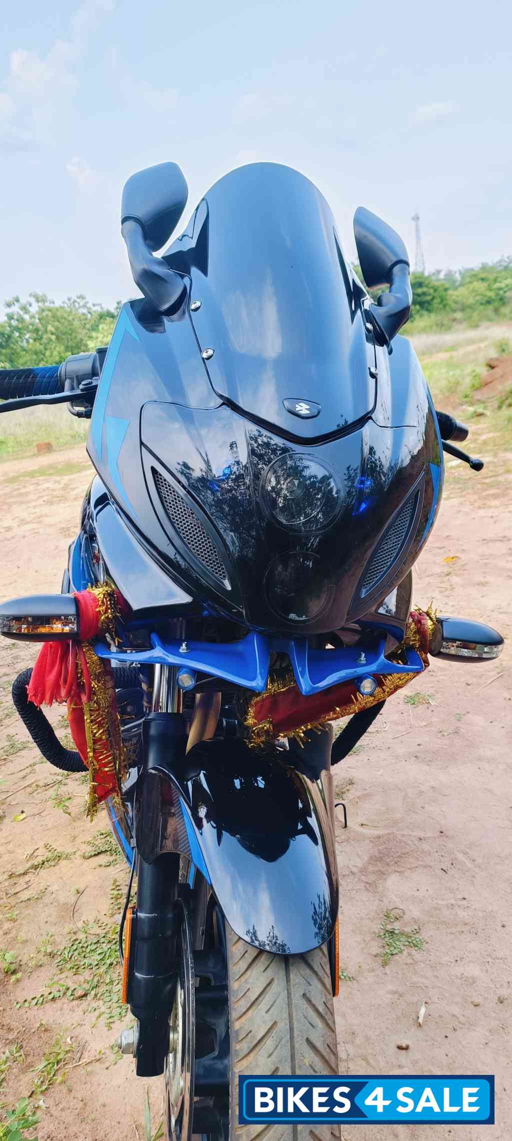 Ebony Blk Blue Dkl Bajaj Pulsar 220F