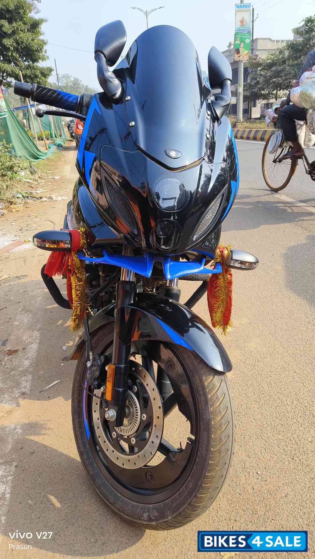 Ebony Blk Blue Dkl Bajaj Pulsar 220F