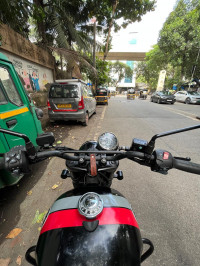 Black & Red Yezdi Scrambler Dual Tone