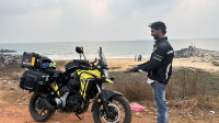 Yellow Suzuki V-Strom SX