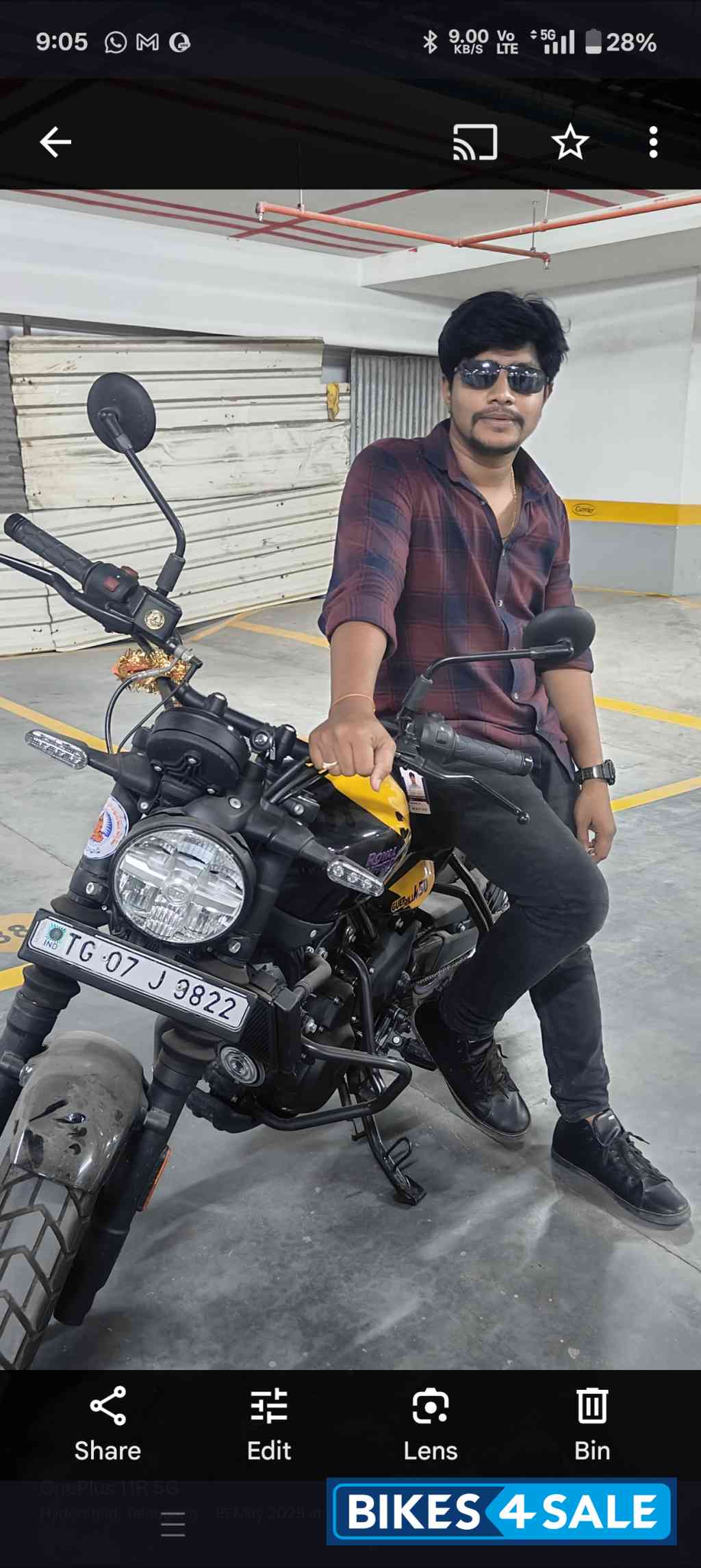 Yellow Ribbon Royal Enfield Guerrilla 450