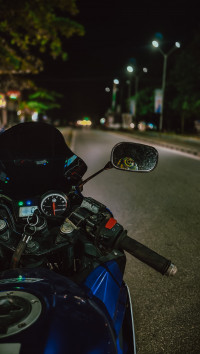 Blue And Silver Yamaha YZF R15 V2