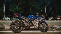 Blue And Silver Yamaha YZF R15 V2