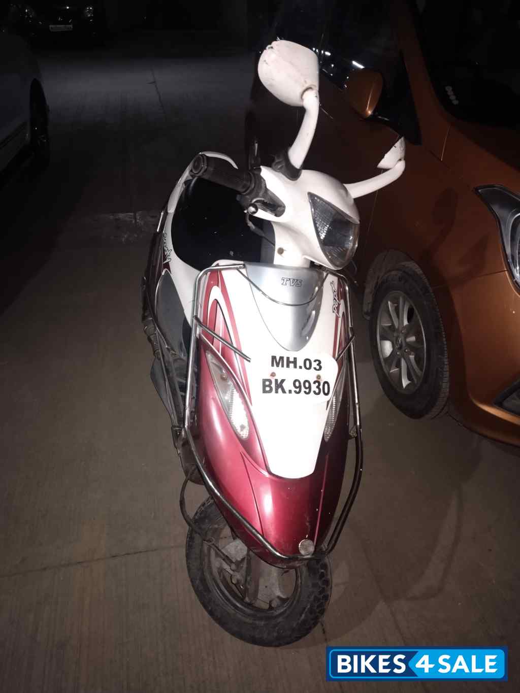 White And Red TVS Scooty Pep