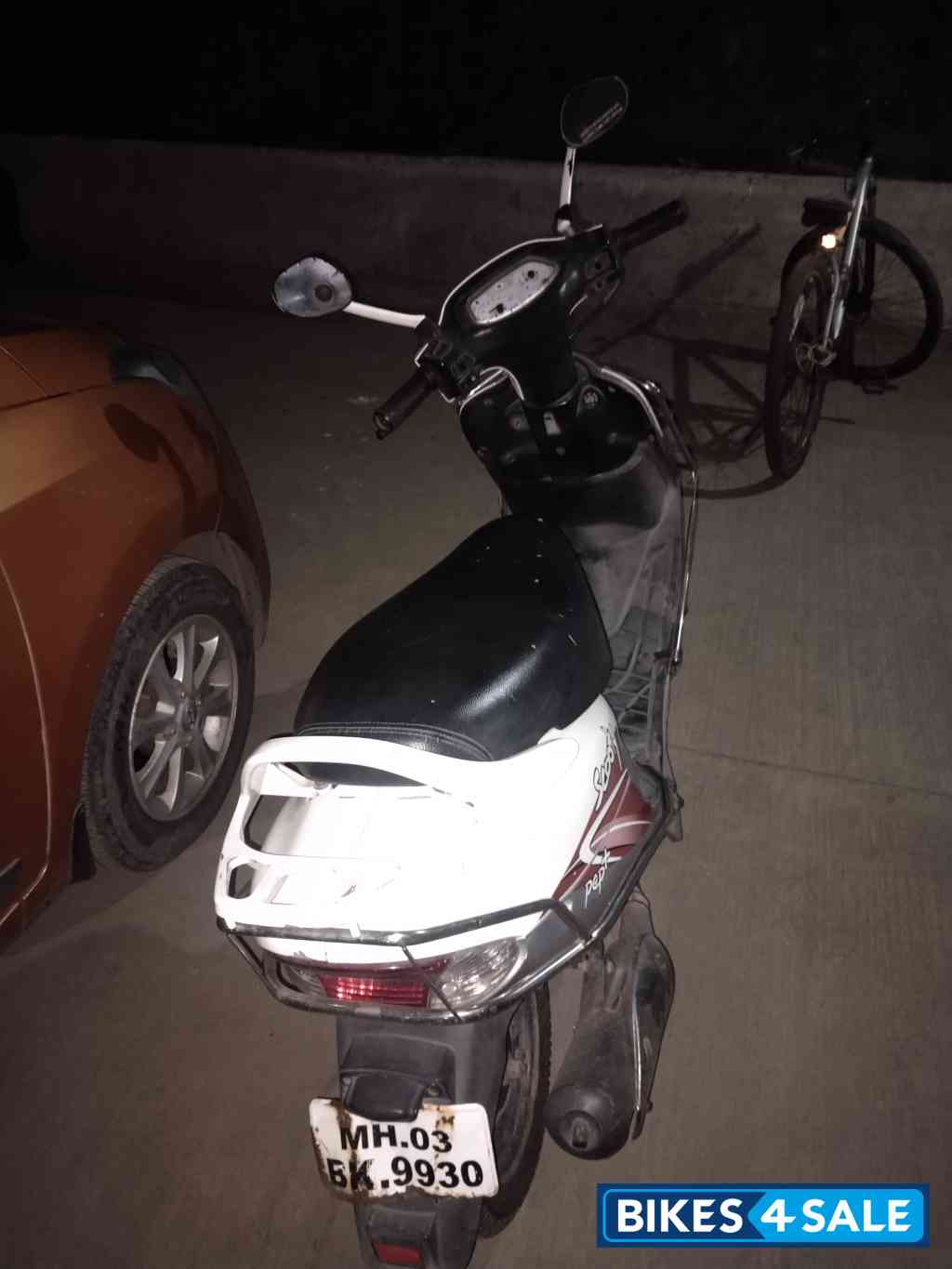 White And Red TVS Scooty Pep