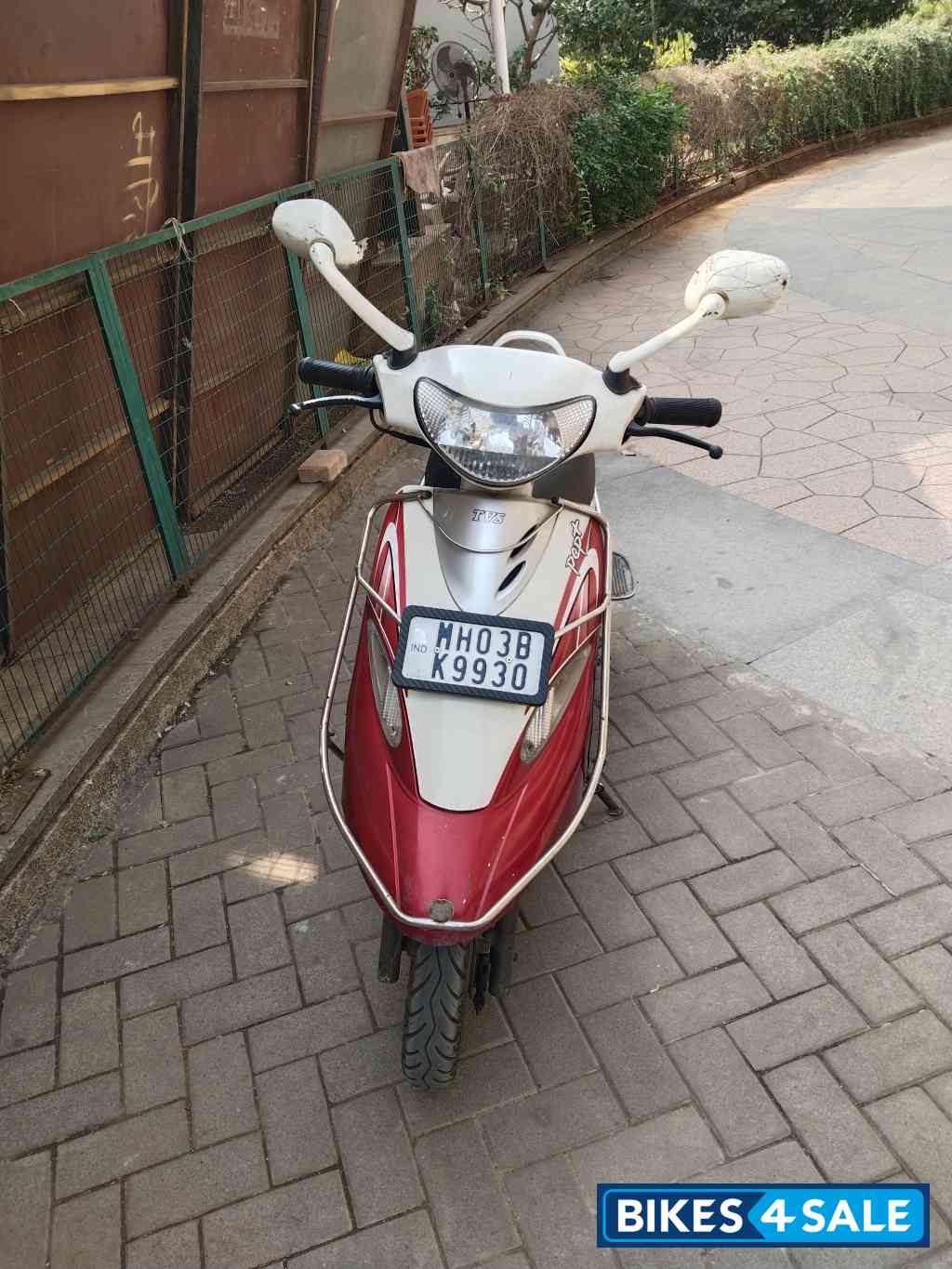 White And Red TVS Scooty Pep