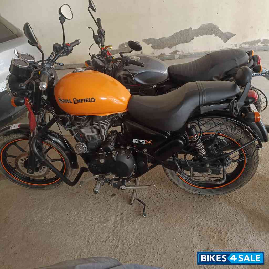 Orange Royal Enfield Thunderbird X 500