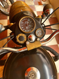 Black Royal Enfield Vintage Bullet