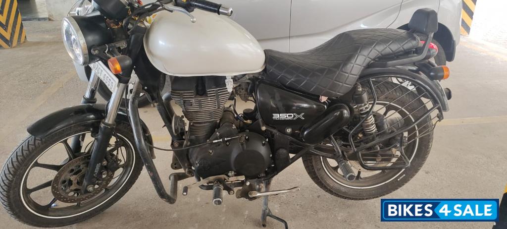 Whimsical White Royal Enfield Thunderbird X 350