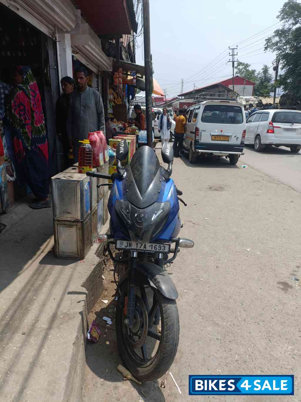Blue White Bajaj Pulsar 220F BS6