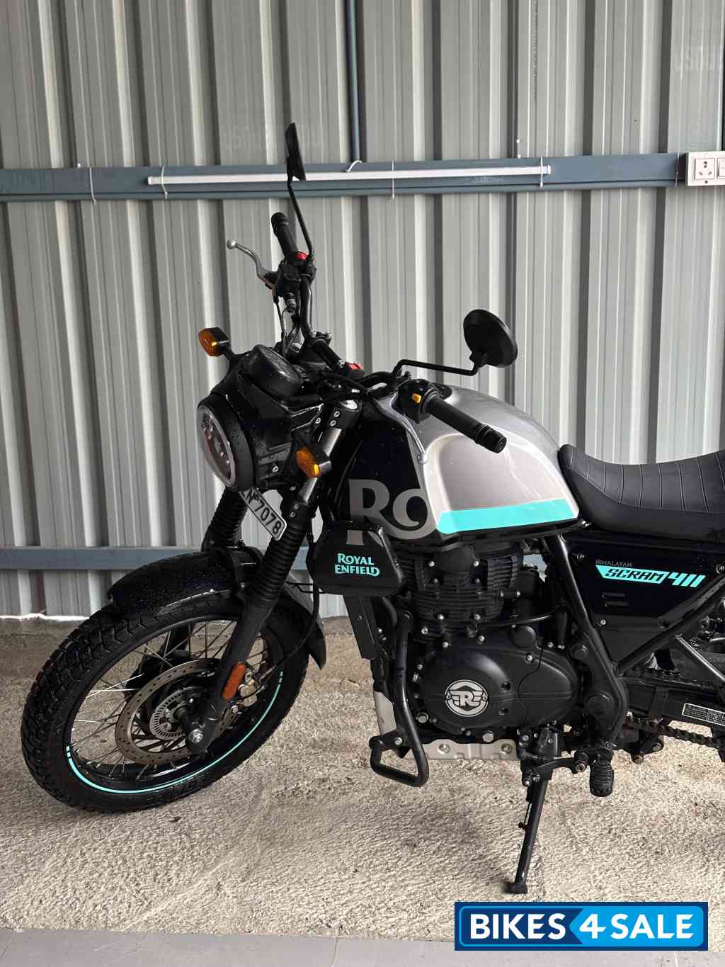 Black Silver Royal Enfield Scram 411