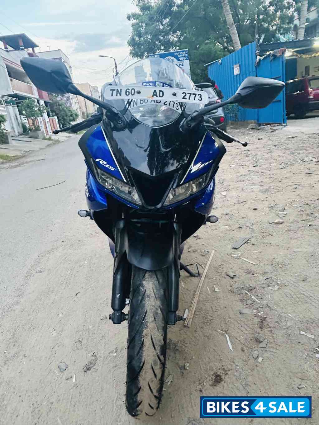 Blue Yamaha YZF R15 V3