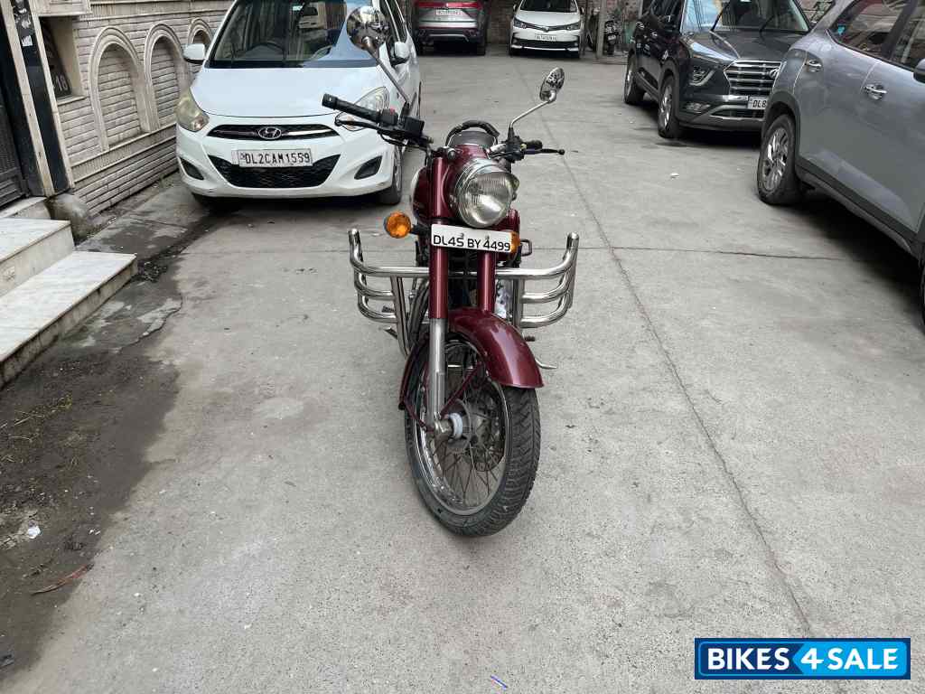 Maroon Royal Enfield Bullet 350
