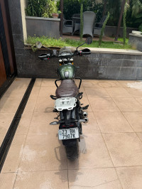 Khaki Triumph Scrambler 400 X