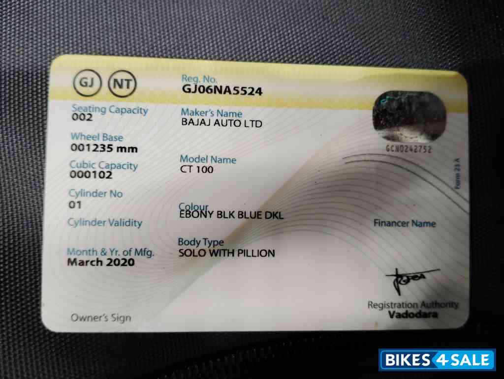 Bajaj CT100 ES BS6