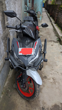 White And Orange Yamaha Aerox 155