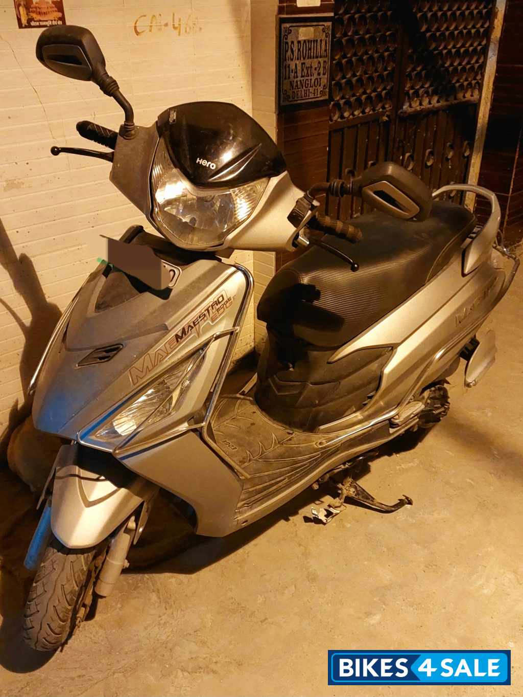 Silver Grey Hero Maestro Edge 110 BS6