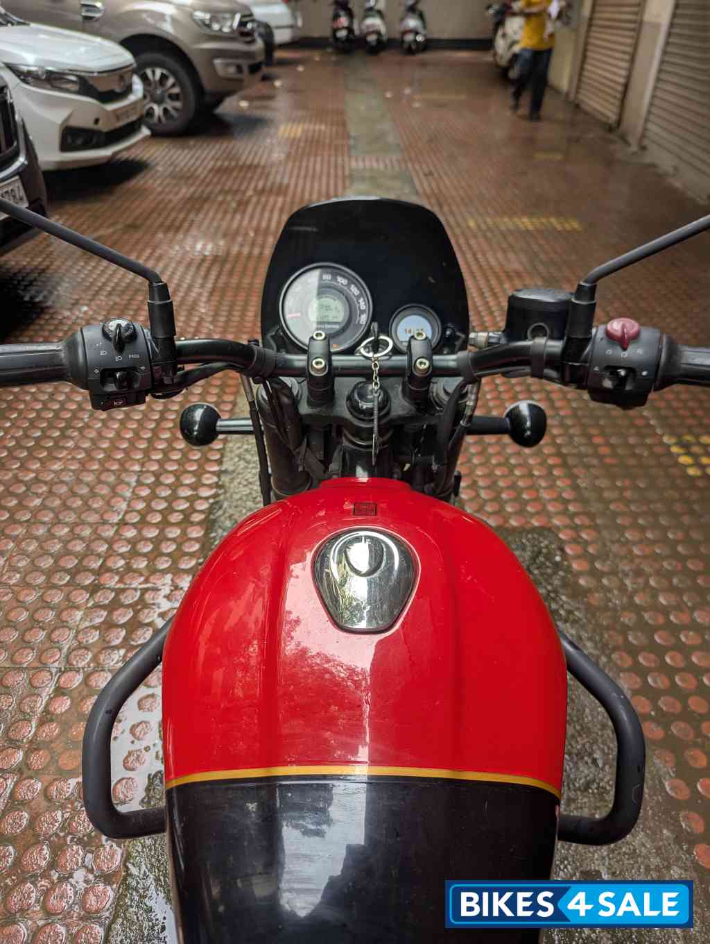Rebel Red Royal Enfield Hunter 350 Metro
