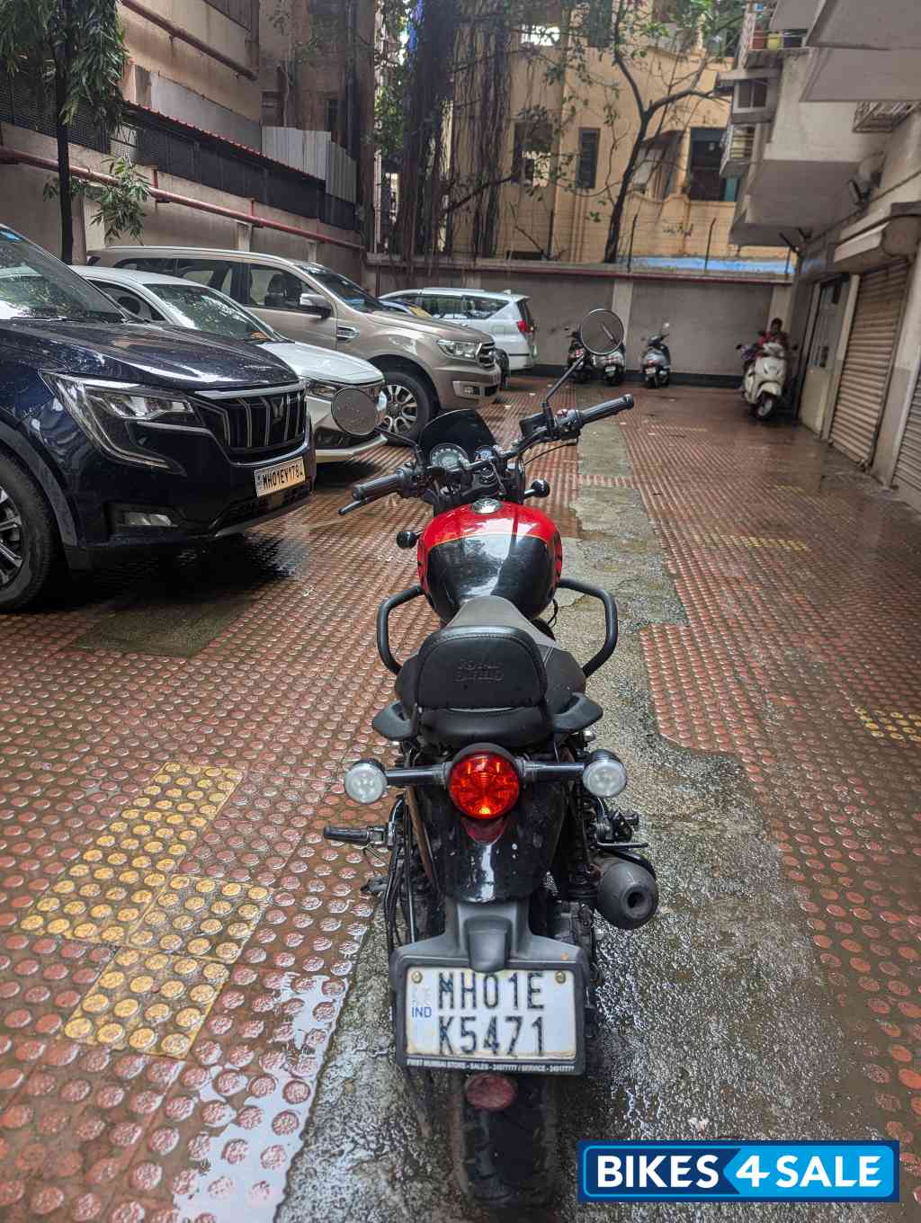 Rebel Red Royal Enfield Hunter 350 Metro