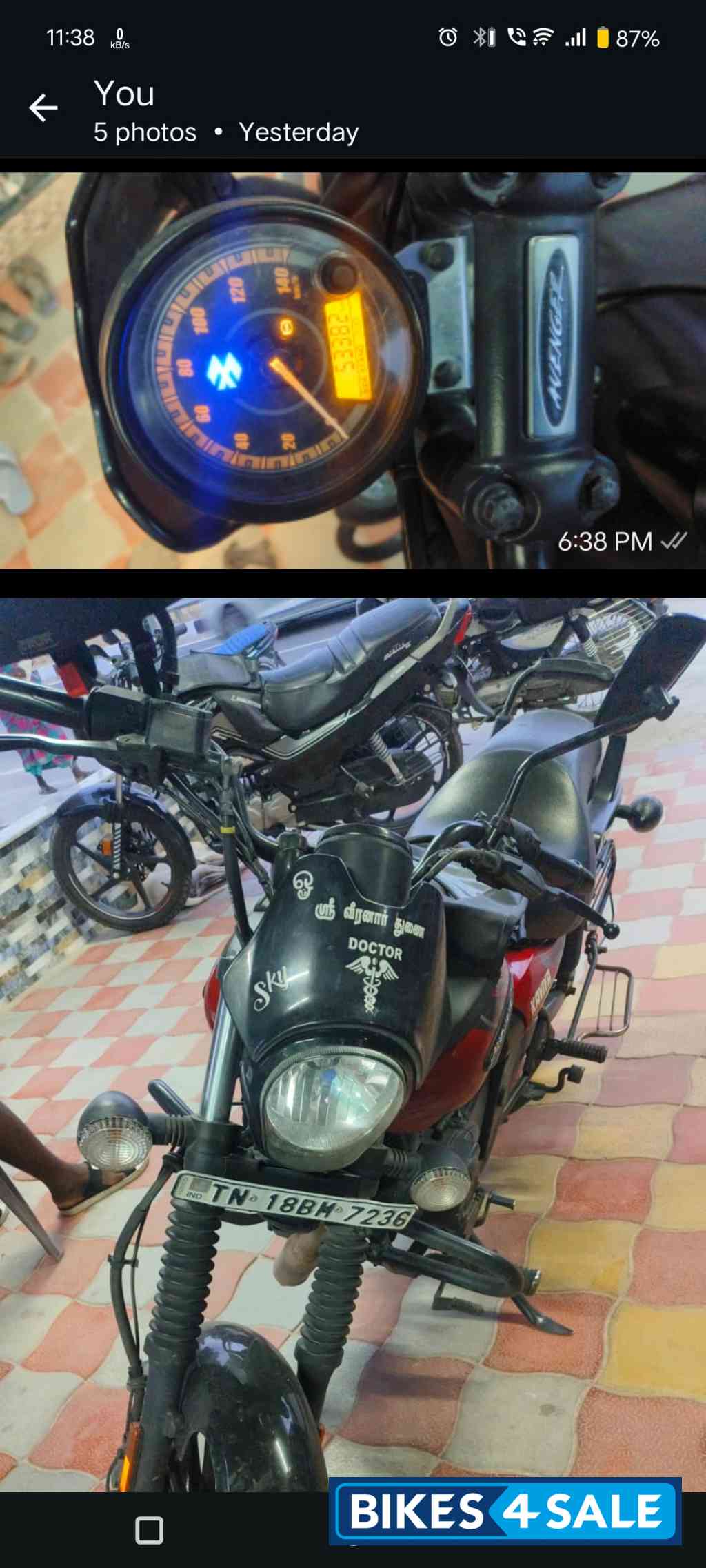 Red Bajaj Avenger Street 160