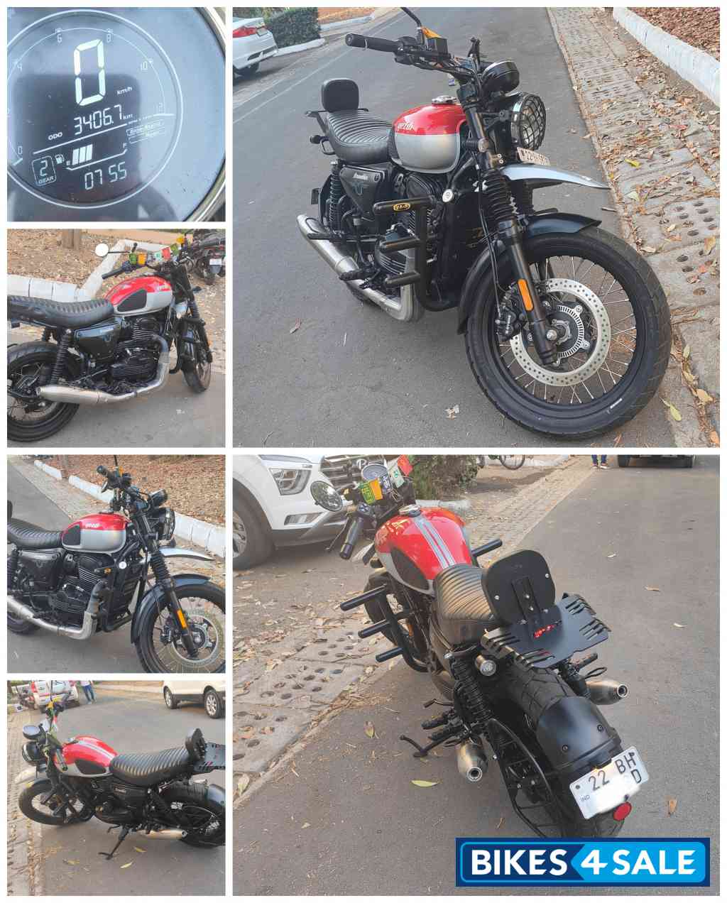 Rebel Red Yezdi Scrambler Dual Tone