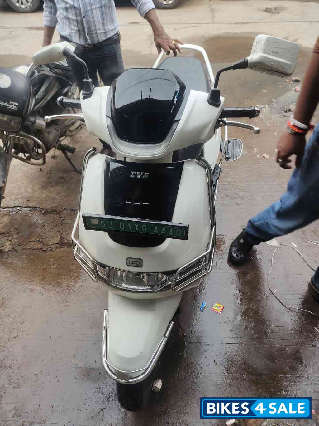 Pearl White TVS iQube Electric