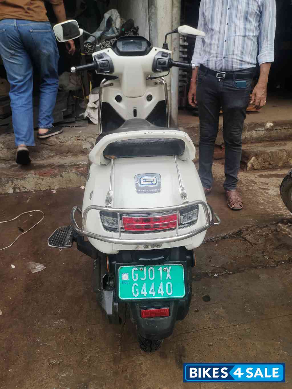 Pearl White TVS iQube Electric