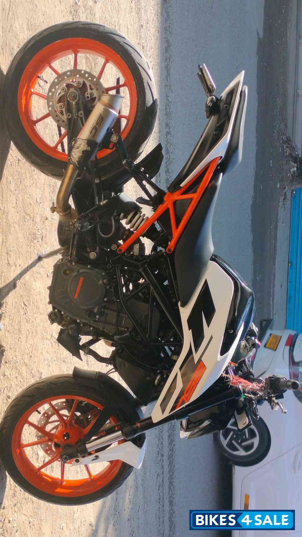White KTM Duke 250