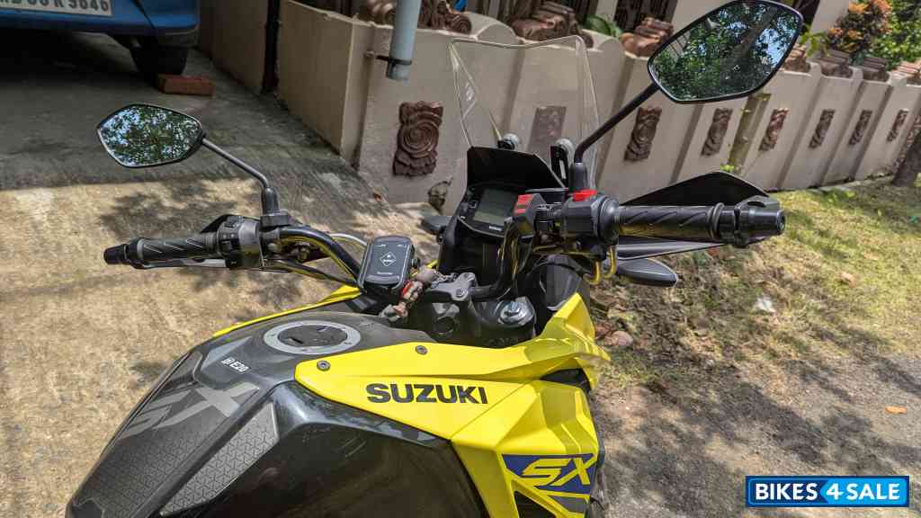 Yellow Suzuki V-Strom SX