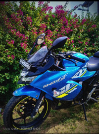 Blue Suzuki Gixxer SF BS6
