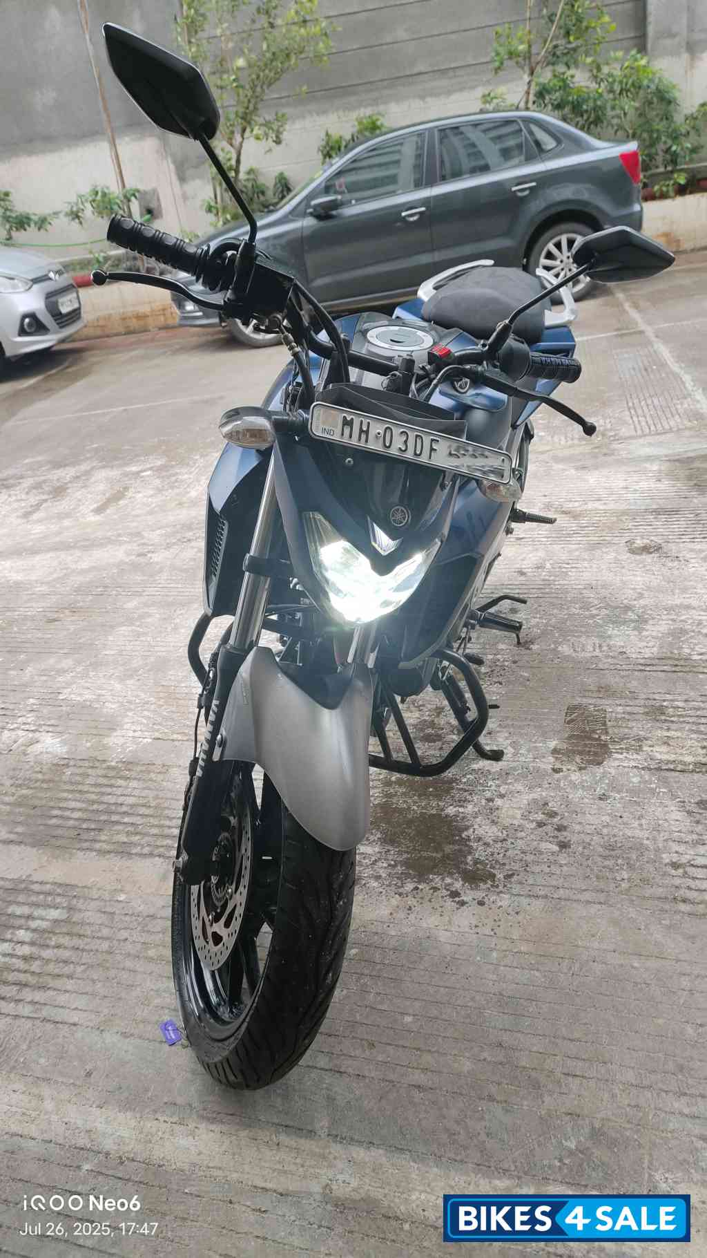 Matt Blue Yamaha FZS 25 BS6