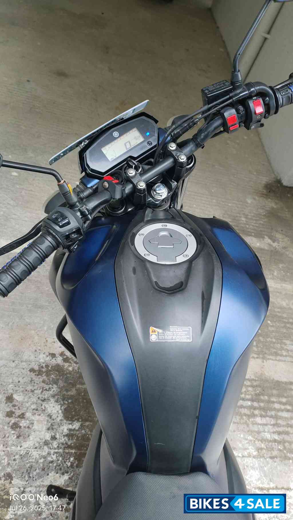Matt Blue Yamaha FZS 25 BS6