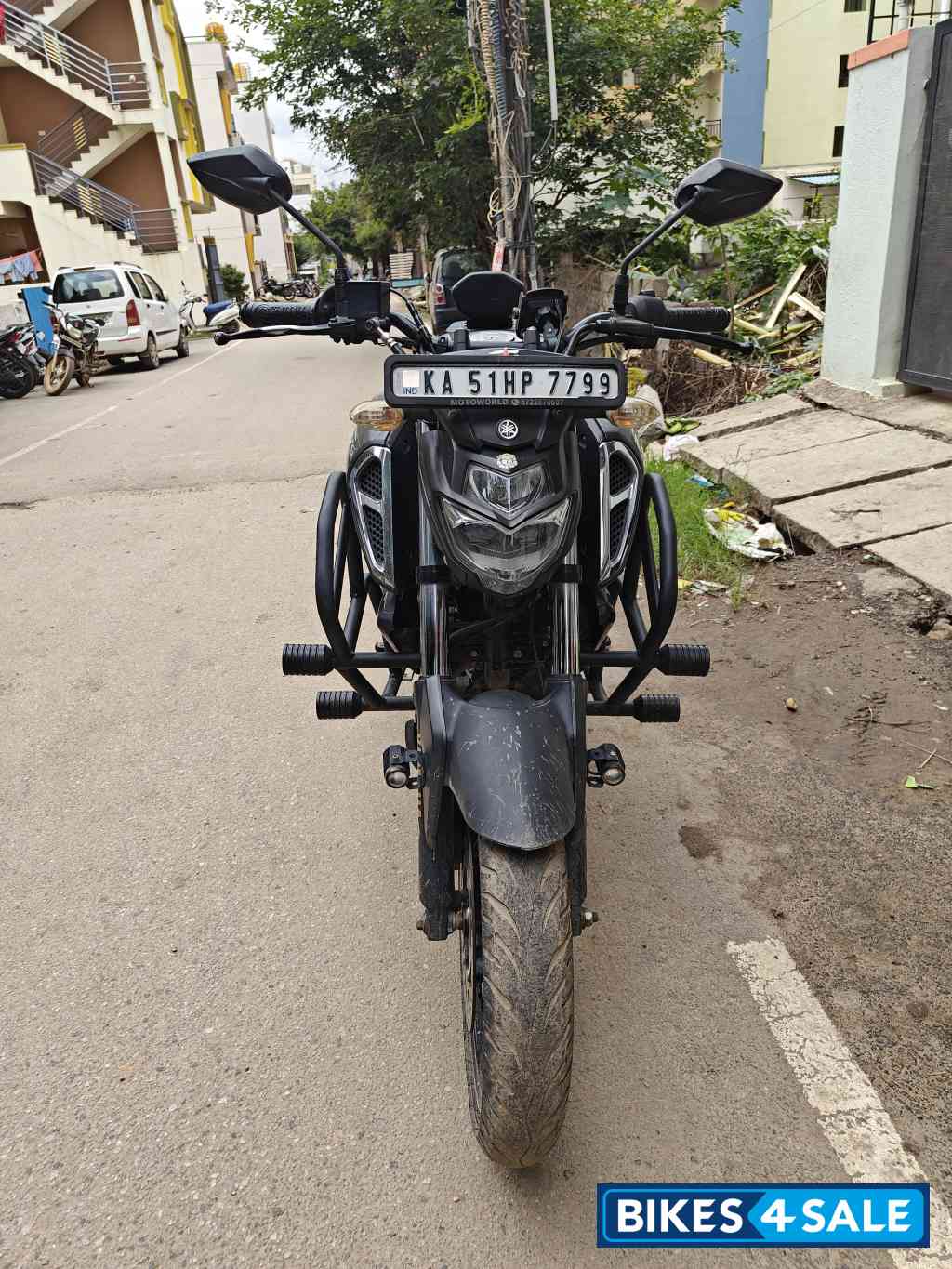 Black Yamaha FZ-S FI V3 BS6