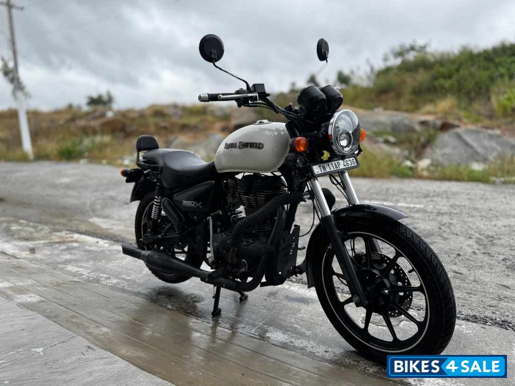 Whimsical White Royal Enfield Thunderbird X 350