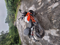 White & Orange KTM Duke 125